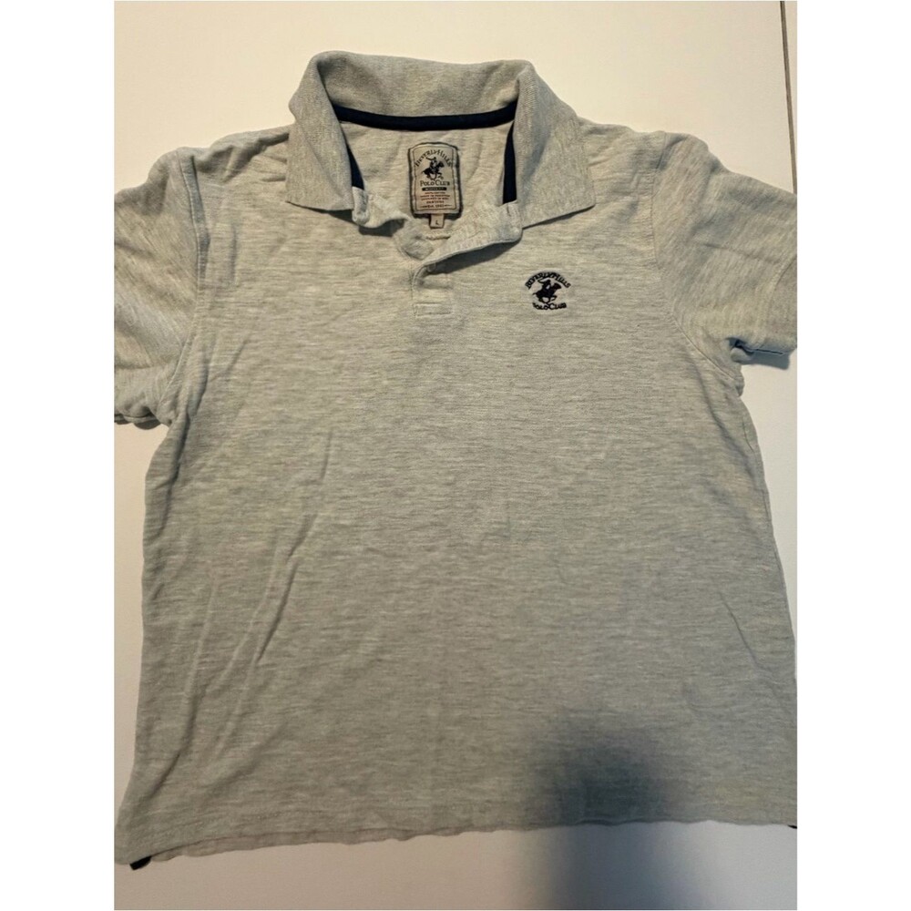 Beverly Hills Polo Club Heather Gray Men's Polo-L